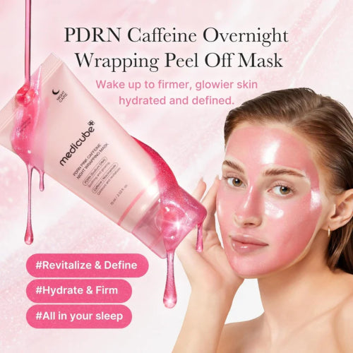 MASCARILLA PDRN PINK CAFFEINE NIGHT WRAPPING 75ML - MEDICUBE - Adrissa Beauty - Cuidado de la piel