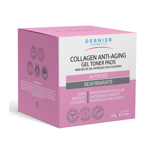 PADS COLAGENO ANTIEDAD GEL 80PZAS - DERNIER - Adrissa Beauty - Cuidado de la piel