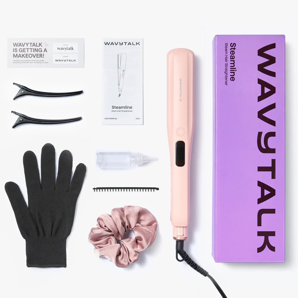PLANCHA STEAM SESH VAPOR ROSA - WAVYTALK - Adrissa Beauty - Electrónica
