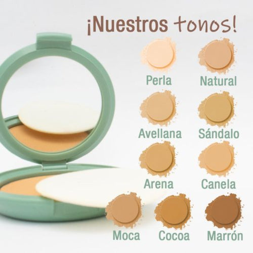 POLVO COMPACTO SPF20 AVELLANA - ANA MARIA - Adrissa Beauty - maquillaje