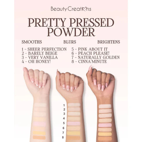 POLVO PRETTY PRESSED BARELY BEIGE - BEAUTY CREATIONS - Adrissa Beauty - Maquillaje