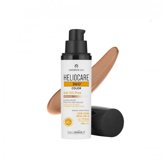 PROTECTOR SOLAR 360 GEL OIL FREE MATE BRONZE SPF50 50ML - HELIOCARE - Adrissa Beauty - Cuidado de la piel