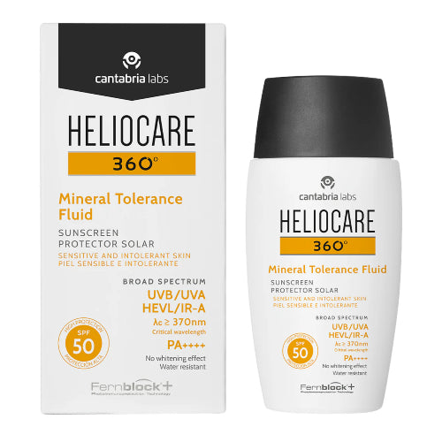 PROTECTOR SOLAR 360 MINERAL TOLERANCE PIEL SENSIBLE SPF50 50ML - HELIOCARE - Adrissa Beauty - Cuidado de la piel