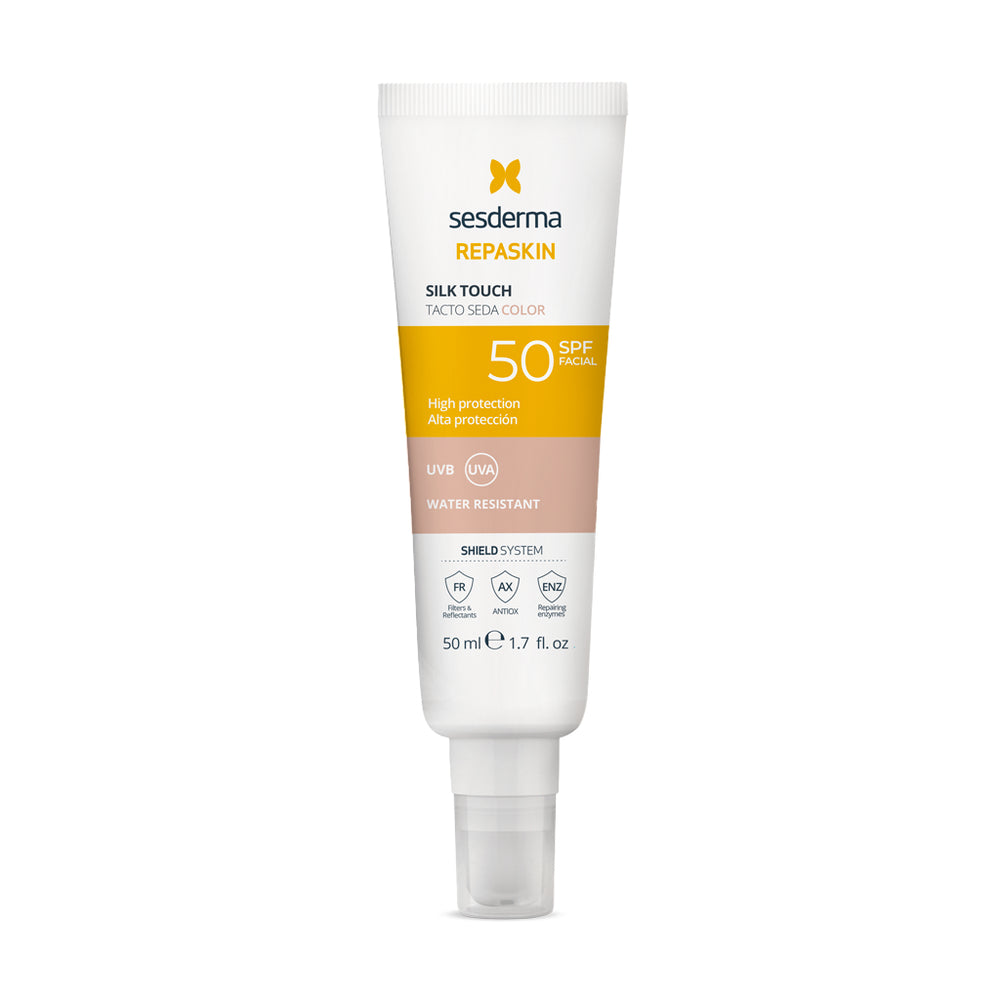 PROTECTOR SOLAR REPASKIN SILK TOUCH COLOR 50SPF 50ML - SESDERMA - Adrissa Beauty - Cuidado de la piel