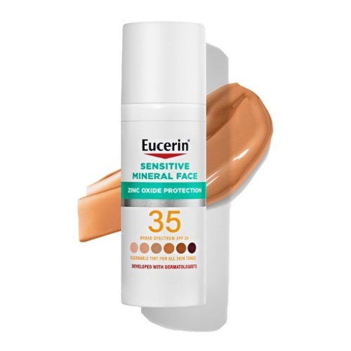 PROTECTOR SOLAR SENSITIVE MINERAL COLOR 50ML - EUCERIN - Adrissa Beauty -