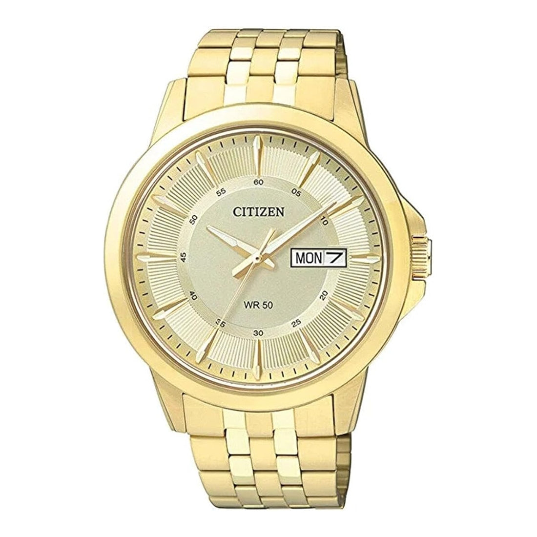 RELOJ CADENA DORADO PANTALLA DORADO - CITIZEN - Adrissa Beauty -