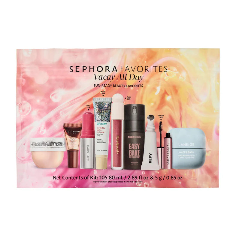 SEPHORA FAVORITES VACAY ALL DAY MAKEUO SKINCARE 9PZAS - SEPHORA - Adrissa Beauty - Maquillaje