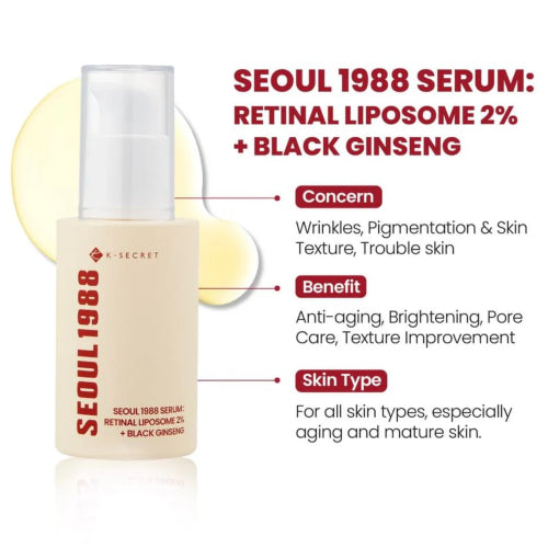 SERUM SEOUL 1988 RETINAL LIPOSOME 2 30ML - K SECRET - Adrissa Beauty - Cuidado de la piel