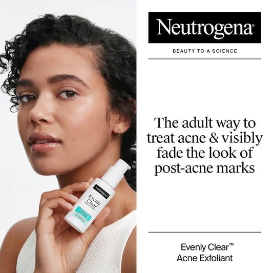 SERUM EXFOLIANTE ACNE EVENLY CLEAR ACIDO SALICILICO 30ML - NEUTROGENA - Adrissa Beauty - Cuidado de la piel