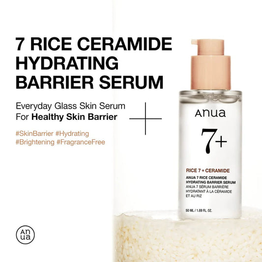 SERUM RICE 7 CERAMIDE HYDRATING BARRIER 50ML - ANUA - Adrissa Beauty - Cuidado de la piel