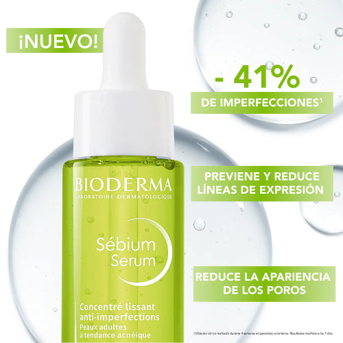SERUM SEBIUM ANTI IMPERFECCIONES 30ML - BIODERMA - Adrissa Beauty - Cuidado de la piel
