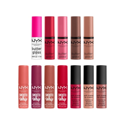 SET BALDE MINI LABIAL HOME ALONE 12PZAS - NYX - Adrissa Beauty - LABIAL
