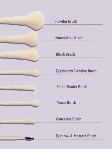 SET BROCHAS PRO CORE 8PZAS - SHEGLAM - Adrissa Beauty -