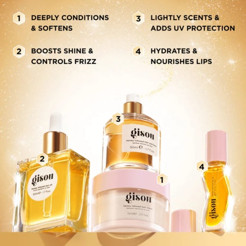 SET HONEY GLOW ICONS 4PZAS - GISOU - Adrissa Beauty -