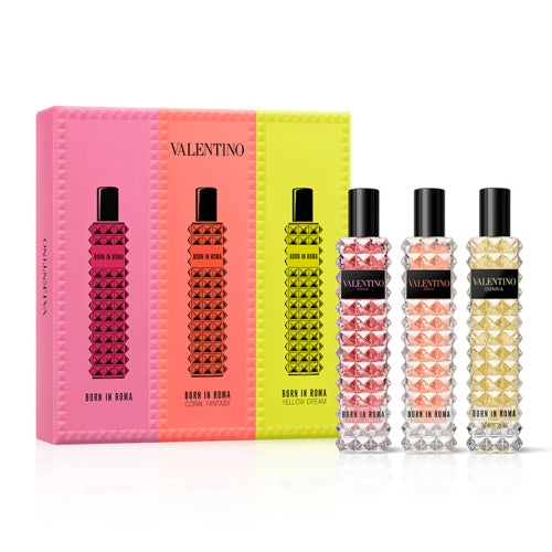 SET VALENTINO MINI BORN IN ROMA 15ML X 3 - VALENTINO - Adrissa Beauty - Perfumes y colonias