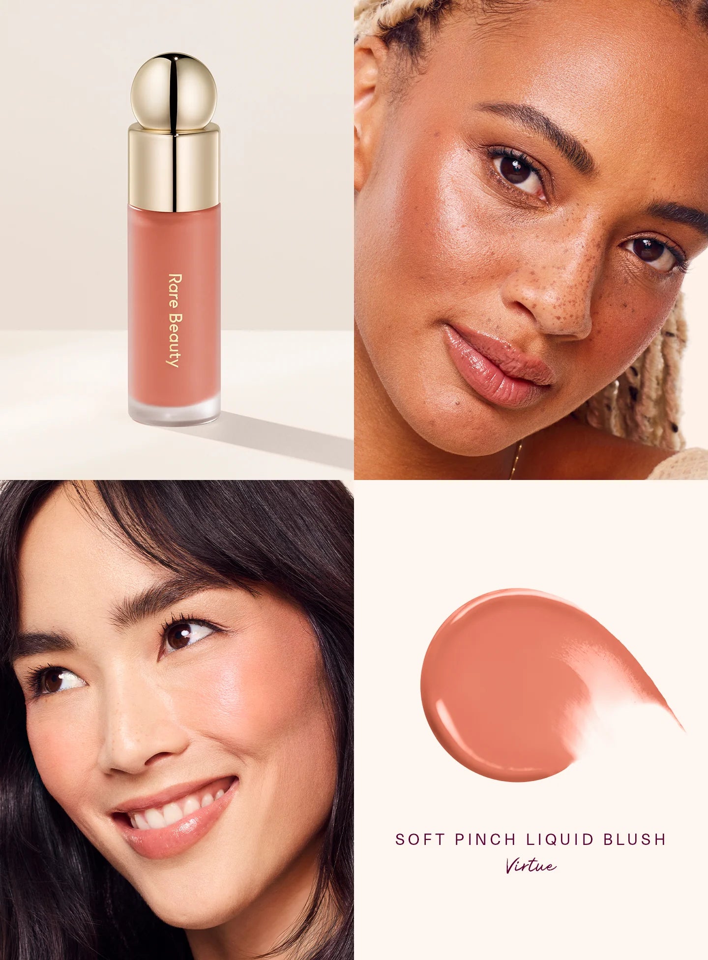 RUBOR BLUSH LIQUID VIRTUE - RARE BEAUTY - Adrissa Beauty - Maquillaje de rostro
