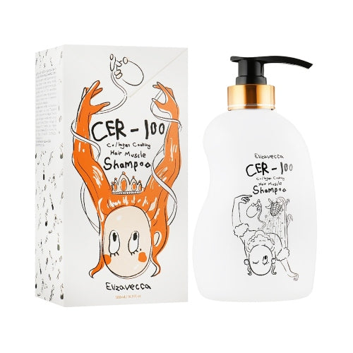 SHAMPOO CER-100 500ML - ELIZAVECCA - Adrissa Beauty -