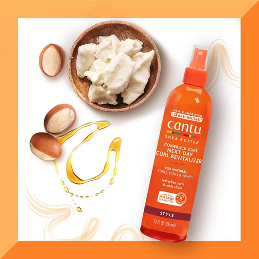 SPRAY SHEA BUTTER NEXT DAY CURLS 355ML - CANTU - Adrissa Beauty - Cuidado capilar