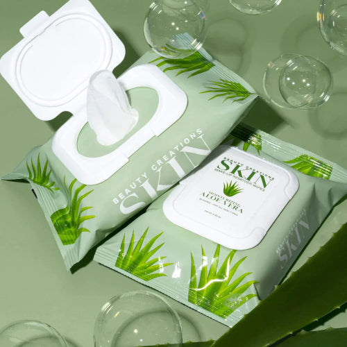 TOALLITA DESMAQUILLANTE ALOE VERA 30 WIPES - BEAUTY CREATIONS - Adrissa Beauty - Cuidado de la piel