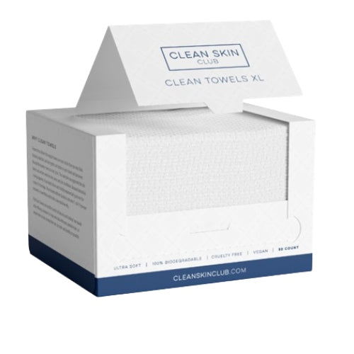 TOALLITA LIMPIEZA FACIAL XL 50PZAS - CLEAN SKIN CLUB - Adrissa Beauty -