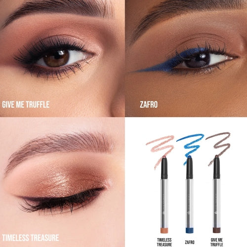 TRIO LAPIZ OJOS TRUE TREASURES LUIS TORRES - BEAUTY CREATIONS - Adrissa Beauty -