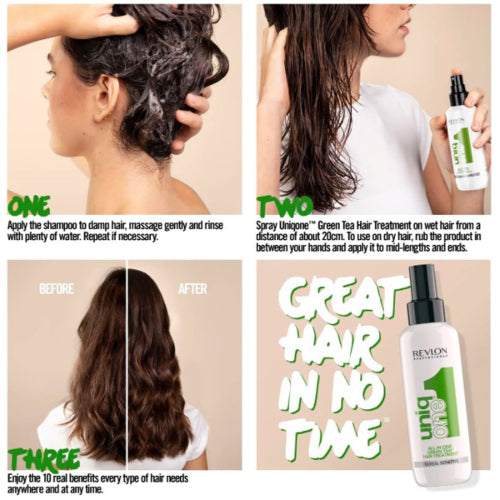 UNIQ ONE TE VERDE 150ML - REVLON - Adrissa Beauty - Cuidado capilar