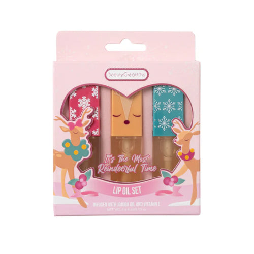 SET LIP OIL ALL ITS THE MOST REINDEERFUL TIME 3PZAS - BEAUTY CREATIONS - Adrissa Beauty - Maquillaje
