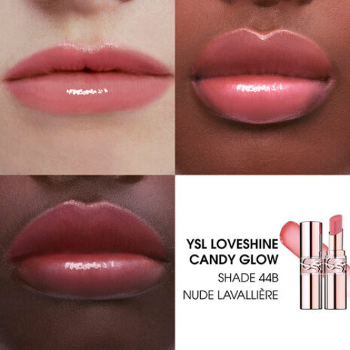 LABIAL YSL LOVESHINE CANDY GLOW 44B NUDE LAVALLIERE - YVES SAINT LAURENT - Adrissa Beauty - Maquillaje