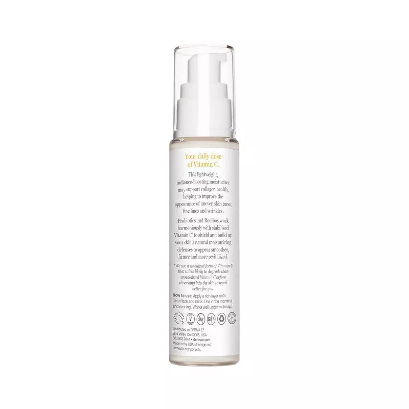 CREMA HIDRATANTE VITAMINA C 60ML - DERMA E - Adrissa Beauty -