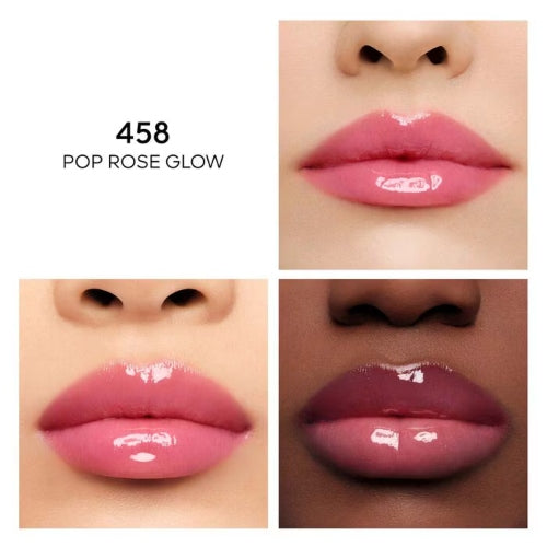 LABIAL KISS KISS BEE GLOW OIL 458 POP ROSE GLOW - GUERLAIN - Adrissa Beauty - LABIAL