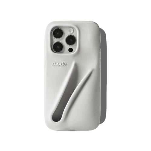 FORRO LIP CASE IPHONE 15PRO MAX GRIS - RHODE - Adrissa Beauty - Forro para celulares