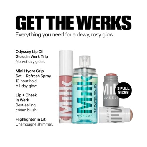 KIT THE WERKS 4PZAS - MILK - Adrissa Beauty -