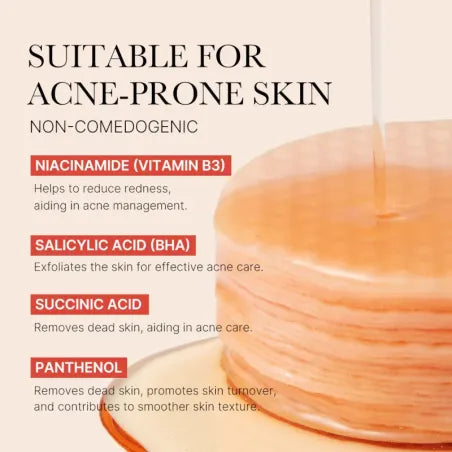 PADS PEELING RED SUCCINIC ACID NIACINAMIDE 70U - MEDICUBE - Adrissa Beauty - Cuidado de la piel