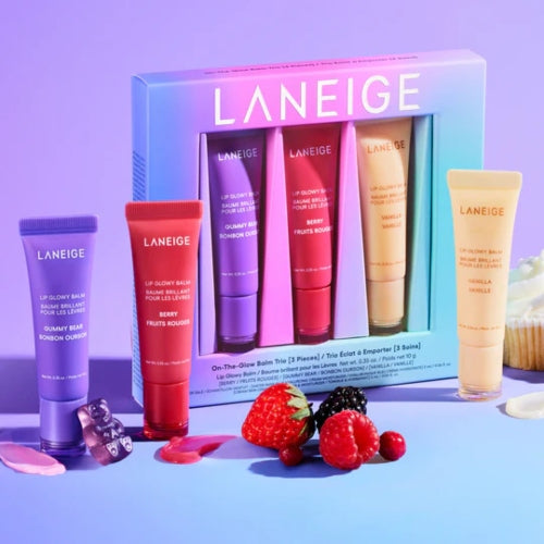 TRIO BALSAMO GLOWY - LANEIGE - Adrissa Beauty - Maquillaje