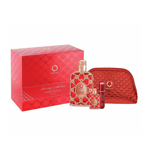 SET AMBER ROUGE GIFT SET 4PZAS 80ML U - ORIENTICA - Adrissa Beauty -