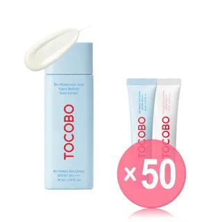 KIT PROTECTOR SOLAR ACIDO HIALURONICO SPF 50 50ML + 2X10ML - TOCOBO - Adrissa Beauty -