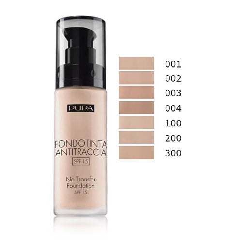 BASE NO TRANSFER FOUNDATION 100 SPF15 - PUPA MILANO - Adrissa Beauty - Maquillaje
