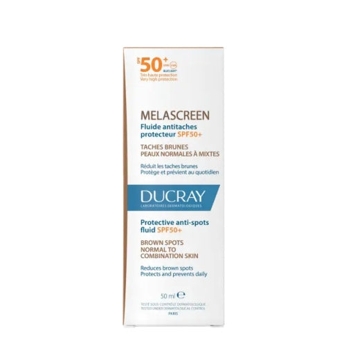 PROTECTOR SOLAR MELASCREEN FLUIDO ANTI MANCHAS SPF50 50ML - DUCRAY - Adrissa Beauty - Protector solar