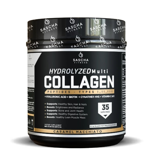 COLAGENO CARAMEL MACCHIATO 490GR - SASCHA FITNESS - Adrissa Beauty -