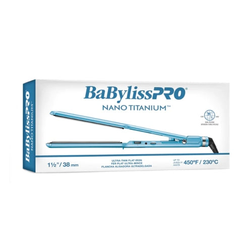 PLANCHA 1 Y 1/2 PULGADAS NANO TITANIUM - BABYLISS - Adrissa Beauty -