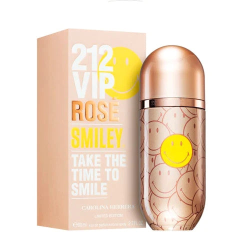 212 VIP ROSE SMILEY EDITION 80ML D - CAROLINA HERRERA - Adrissa Beauty -