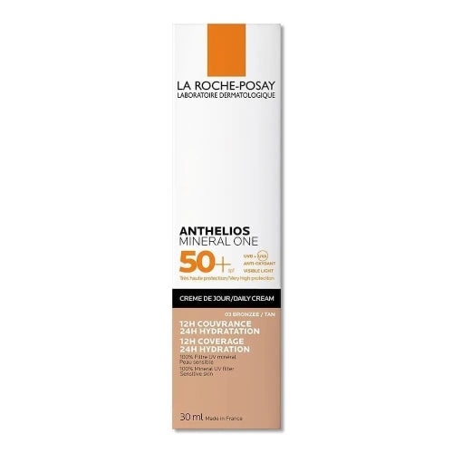PROTECTOR SOLAR ANTHELIOS MINERAL ONE 50+ 30ML 03 TAN - LA ROCHE POSAY - Adrissa Beauty - Cuidado de la piel
