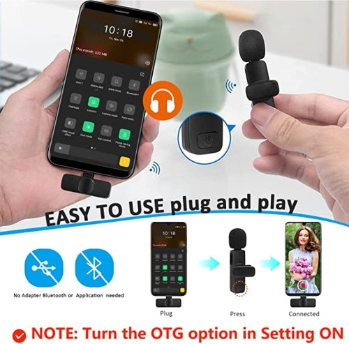 MICROFONO WIRELESS TIPO C - POP VOICE - Adrissa Beauty -