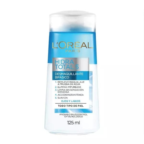 DESMAQUILLANTE BIFASICO HIDRA125ML - LOREAL - Adrissa Beauty - Cuidado de la piel