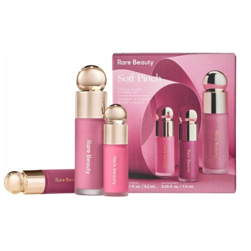 KIT RUBOR DEWY LIQUID 3PZAS HAPPY X ENCOURAGE - RARE BEAUTY - Adrissa Beauty - Maquillaje