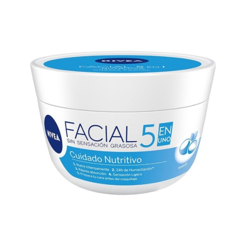 CREMA FACIAL 5 EN 1 200ML - NIVEA - Adrissa Beauty -