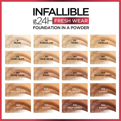 POLVO INFALLIBLE 24H 20 IVORY - LOREAL - Adrissa Beauty - Maquillaje