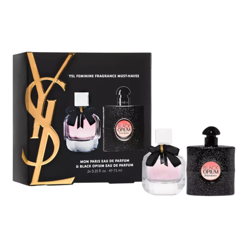 SET MON PARIS + BLACK OPIUM 7.5ML - YVES SAINT LAURENT - Adrissa Beauty -