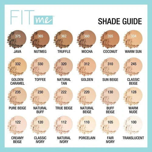 POLVO COMPACTO FIT ME BUFF BEIGE 130 - MAYBELLINE - Adrissa Beauty - Maquillaje