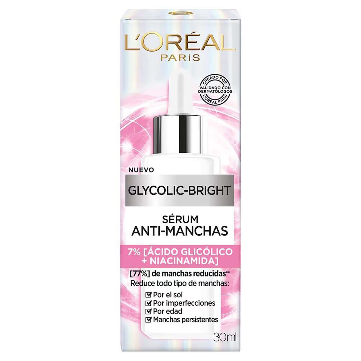 SERUM GLYCOLIC BRIGHT 7% ANTI MANCHAS 30ML - LOREAL - Adrissa Beauty - Cuidado de la piel